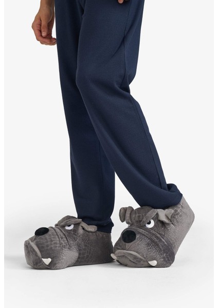 Erkek Köpek Temalı Düz Taban Panduf A8245AX25WN