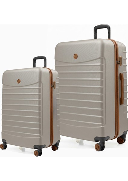 2'li Valiz Seti Büyük Boy - Kabin Boy Vizon-Taba 1168