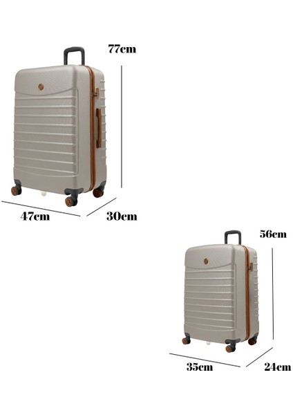 2'li Valiz Seti Büyük Boy - Kabin Boy Vizon-Taba 1168 fırsatları