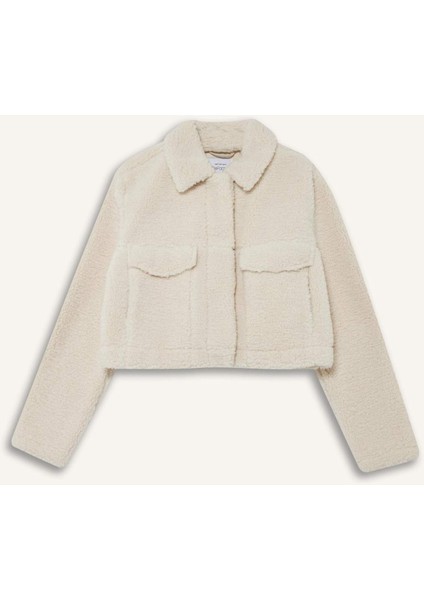 Regular Fit Çıtçıtlı Suni Kürk Mont F2149AX25WN