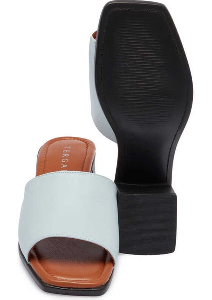 Mavi Hakiki Deri Kadın Terlik - K24Y1TR67242-S1M