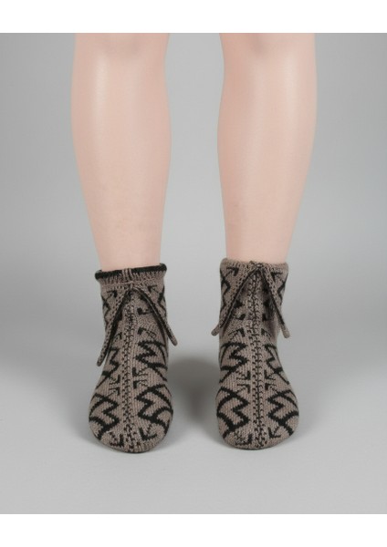 Çorap Patik Desenli Kalın Kışlık 3'lü Ekonomik Paket Unisex Pembe - Vizon - Beyaz modelleri