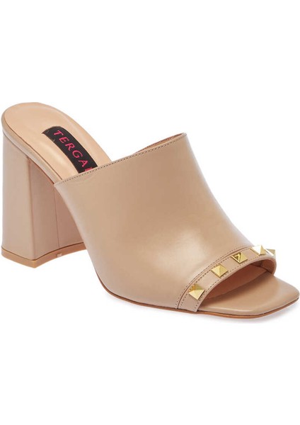 Nude Hakiki Deri Kadın Terlik - K24Y1TR67254-Q0C