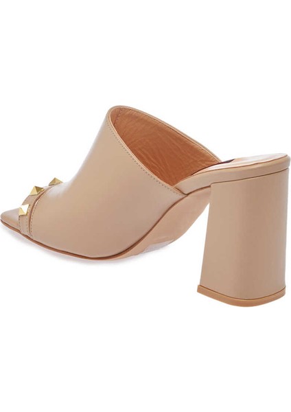 Nude Hakiki Deri Kadın Terlik - K24Y1TR67254-Q0C
