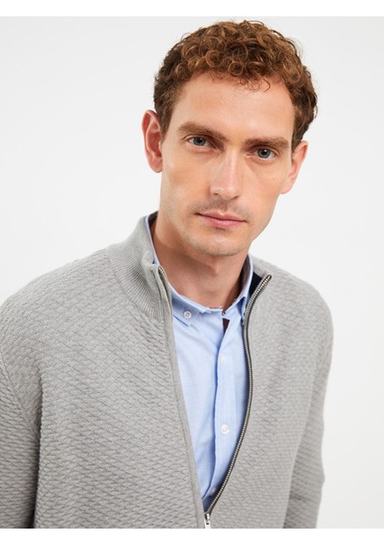 Yeni Sezon Standart Kalıp Dik Yaka Erkek Triko Hırka fiyatları