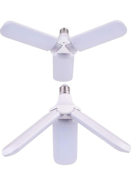 Beyaz 3 Kollu Katlanabilir Pervane LED Ampul 40W