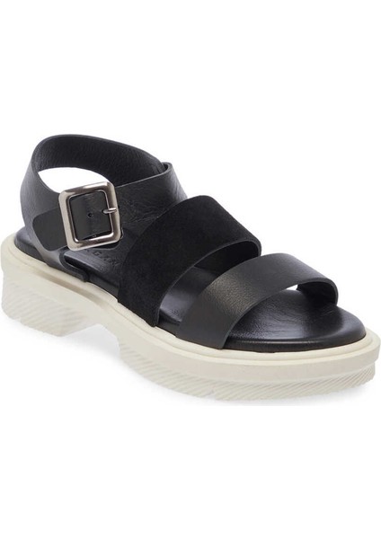 Siyah Hakiki Deri Kadın Sandalet - K24Y1SN67261-A23