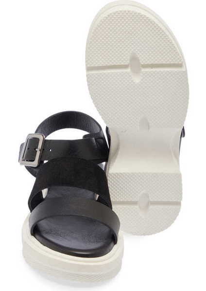 Siyah Hakiki Deri Kadın Sandalet - K24Y1SN67261-A23