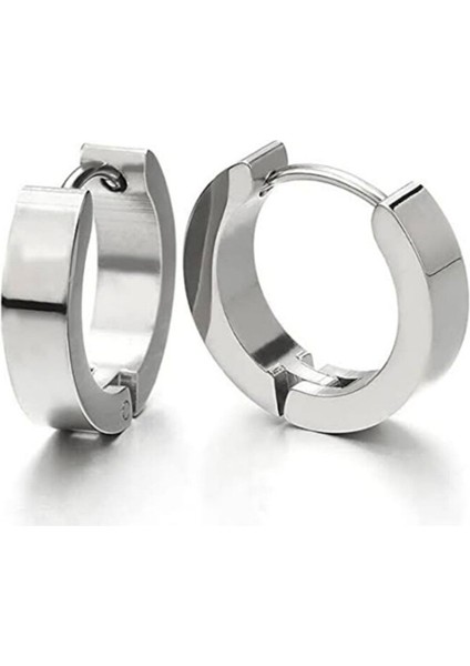 9 mm Halka Çelik Küpe Çift