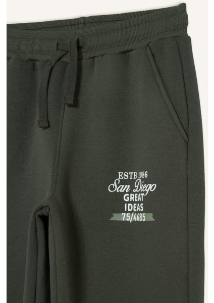 Erkek Çocuk Beli Lastikli Baskılı Eşofman Altı E9443A825WN