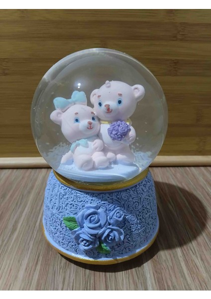 Dekoratif Nostalji Cam Kar Küresi Işıklı ve Müzikli modelleri