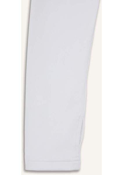 Fit Slim Fit Dar Kesim Fermuarlı Dik Yaka İçi Yumuşak Tüylü Esnek Kumaş Uzun Kollu Tişört