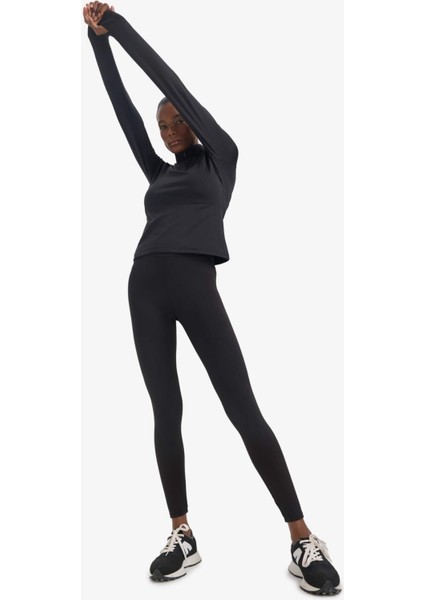 Fit Standart Fit Dik Yaka Fermuarlı İçi Yumuşak Tüylü Sporcu Uzun Kollu Tişört