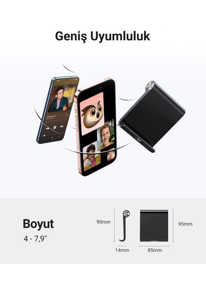 Çok Amaçlı Masaüstü Telefon Standı, Siyah, 50747