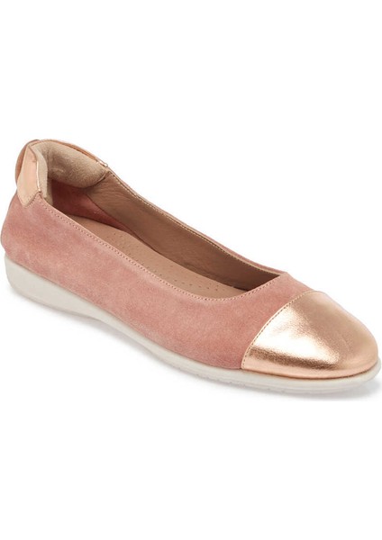 Pudra Hakiki Süet Deri Kadın Babet - K24I1BB67305-A47