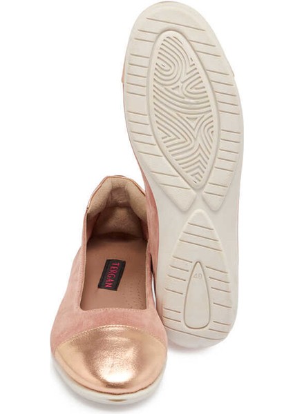 Pudra Hakiki Süet Deri Kadın Babet - K24I1BB67305-A47