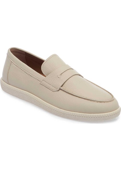 Bej Hakiki Deri Erkek Loafer - E24I1AY56705-B19