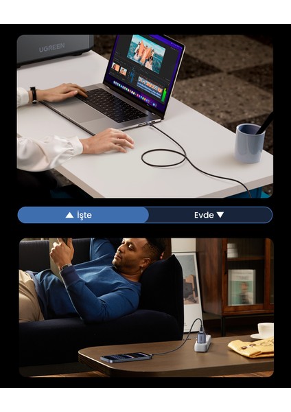 Usb-C To Usb-C 240W Pd Hızlı Şarj Kablosu, Uzay Girişi, 1m, 45067