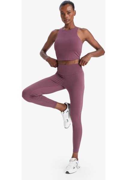 Fit Toparlayıcı Yüksek Bel Esnek Kumaş Basic Sporcu Tayt B4147AX25AU