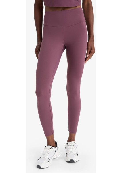 Fit Toparlayıcı Yüksek Bel Esnek Kumaş Basic Sporcu Tayt B4147AX25AU