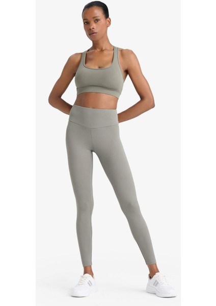 Fit Toparlayıcı Yüksek Bel Esnek Kumaş Basic Sporcu Tayt