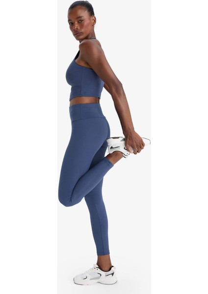 Toparlayıcı Yüksek Bel Esnek Kumaş Basic Sporcu Tayt B4147AX25AU