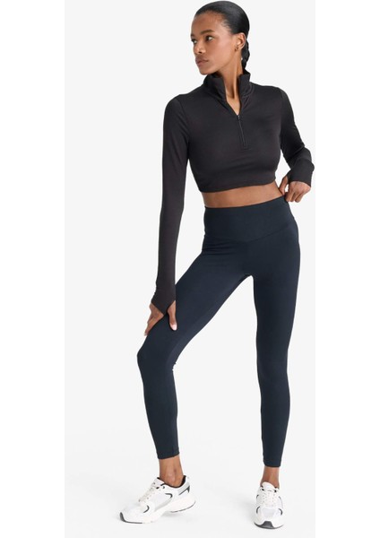 Fit Toparlayıcı Yüksek Bel Esnek Kumaş Basic Sporcu Tayt