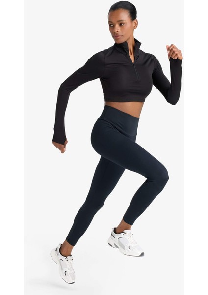 Fit Toparlayıcı Yüksek Bel Esnek Kumaş Basic Sporcu Tayt