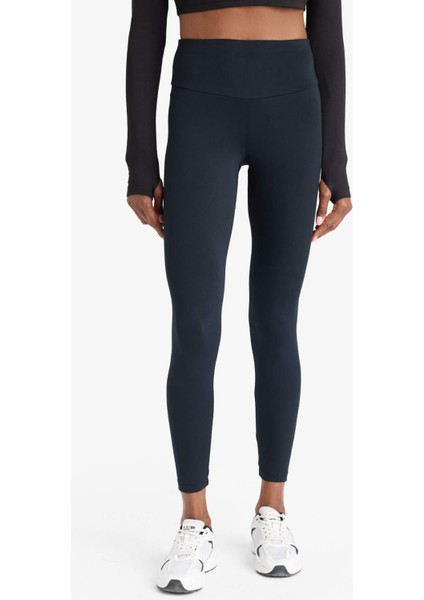 Fit Toparlayıcı Yüksek Bel Esnek Kumaş Basic Sporcu Tayt