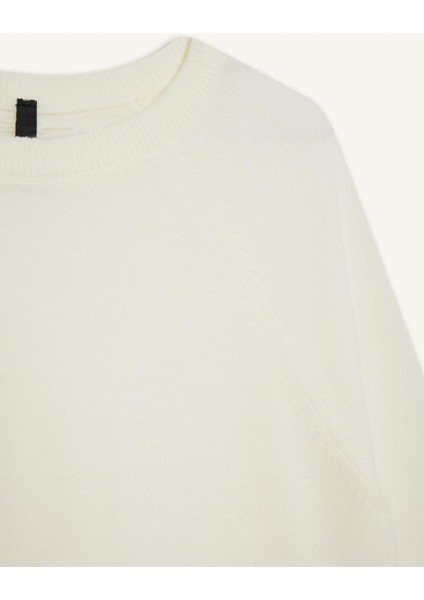 Relax Fit Bisiklet Yaka Basic Düz Triko Kazak I6913AZ25WN