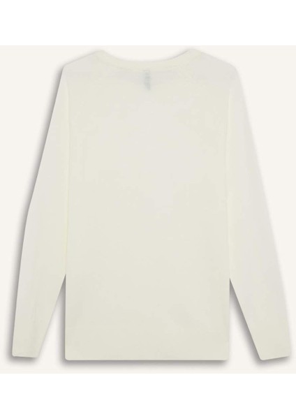 Relax Fit Bisiklet Yaka Basic Düz Triko Kazak I6913AZ25WN