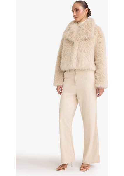 Regular Fit Kısa Suni Kürk