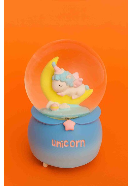 Dekoratif Nostalji Cam Kar Küresi Işıklı ve Müzikli