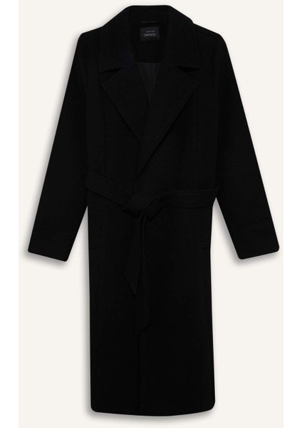 Regular Fit Kuşaklı Kaşe Kaban F1207AX25WN