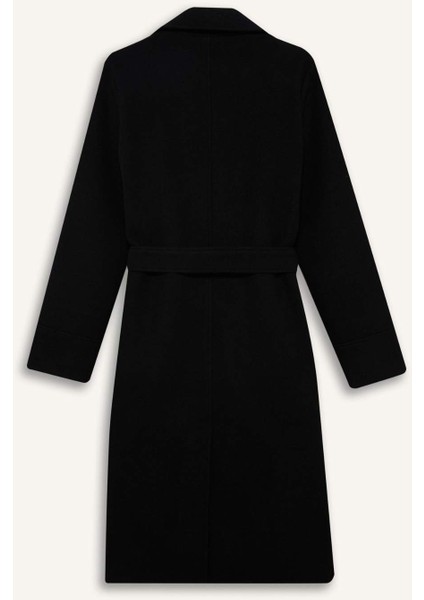 Regular Fit Kuşaklı Kaşe Kaban F1207AX25WN