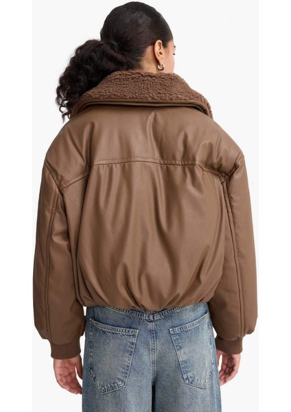 Regular Fit Polo Yaka Suni Deri Mont F2813AX25WN