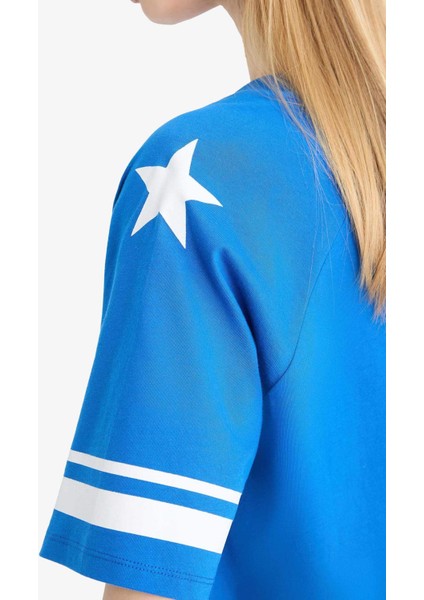 Ford Motor Company Oversize Geniş Kalıp V Yaka Baskılı Kısa Kollu Tişört F2046AX25SM