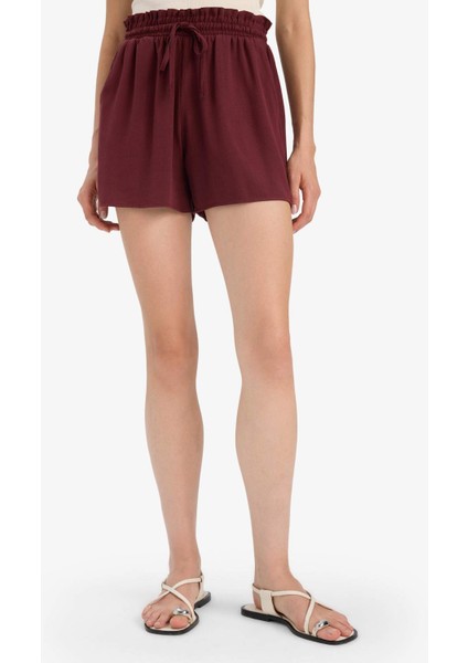 Normal Bel Kısa Paça Krinkıl Viskon Şort F3101AX25HS