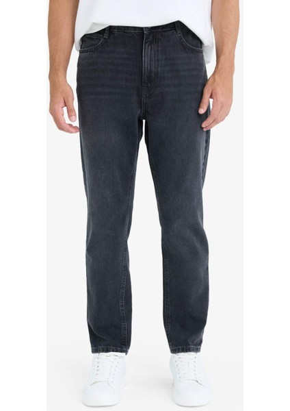 %100 Pamuk 90's Slim Fit Dar Kalıp Yüksek Bel Dar Paça Jean Pantolon D8587AX25AU