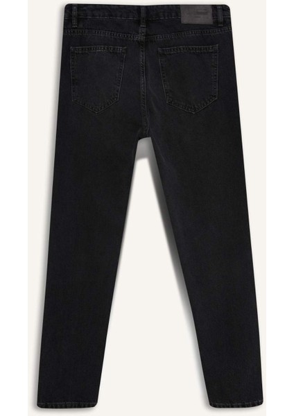 %100 Pamuk 90's Slim Fit Dar Kalıp Yüksek Bel Dar Paça Jean Pantolon D8587AX25AU