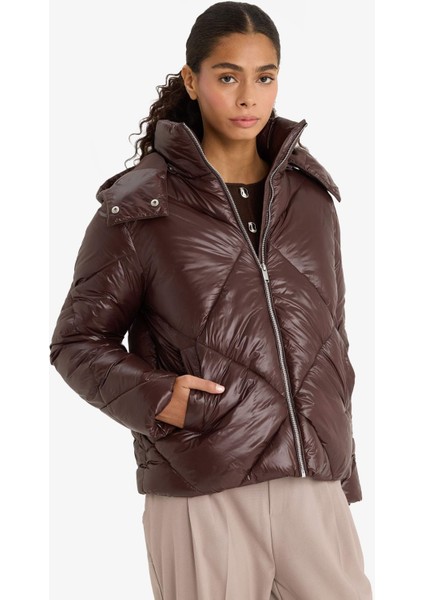 Su Geçirmez Regular Fit Kapüşonlu Mont F2823AX25WN