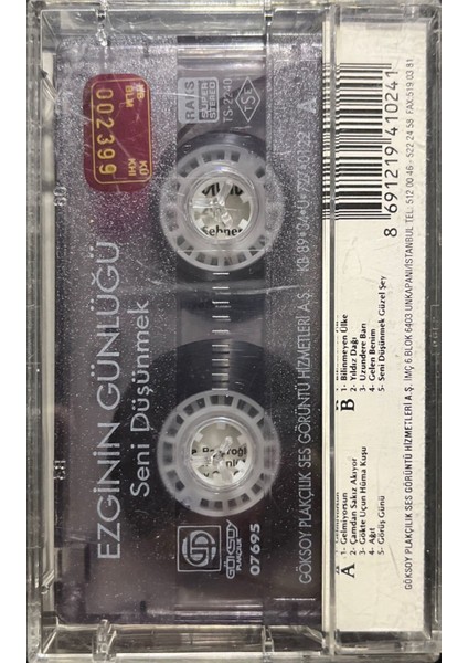 Kaset Ezginin Günlüğü Seni Düşünmek Kaset fiyatları