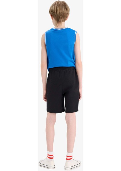 Erkek Çocuk 2'li Takım Baskılı Atlet Beli Lastikli Şort