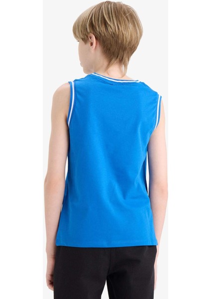 Erkek Çocuk 2'li Takım Baskılı Atlet Beli Lastikli Şort