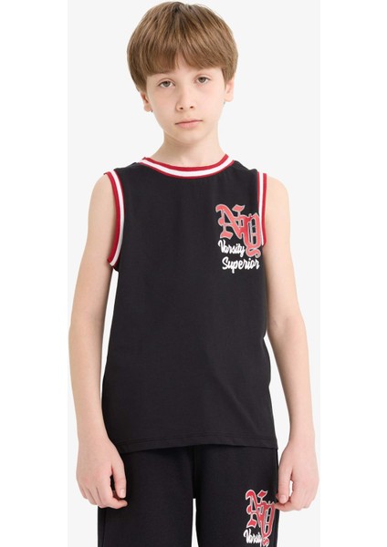 Erkek Çocuk 2'li Takım Baskılı Atlet Beli Lastikli Şort