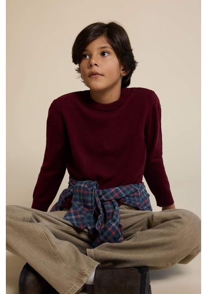 Erkek Çocuk Bisiklet Yaka Triko Kazak A4992A825WN