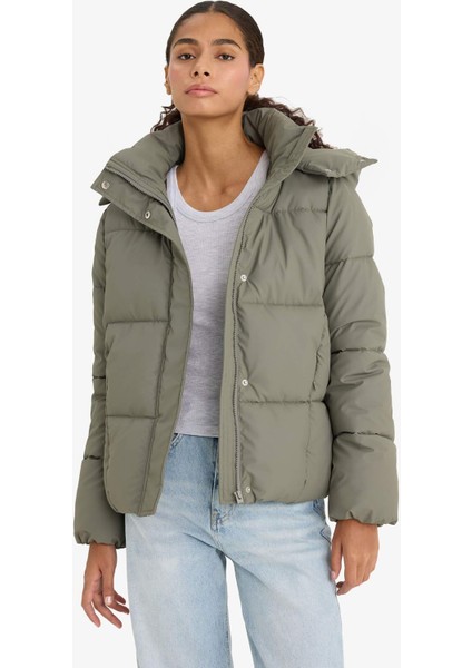 Regular Fit Kapüşonlu Fermuarlı Şişme Mont F2143AX25WN