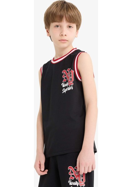 Erkek Çocuk 2'li Takım Baskılı Atlet Beli Lastikli Şort