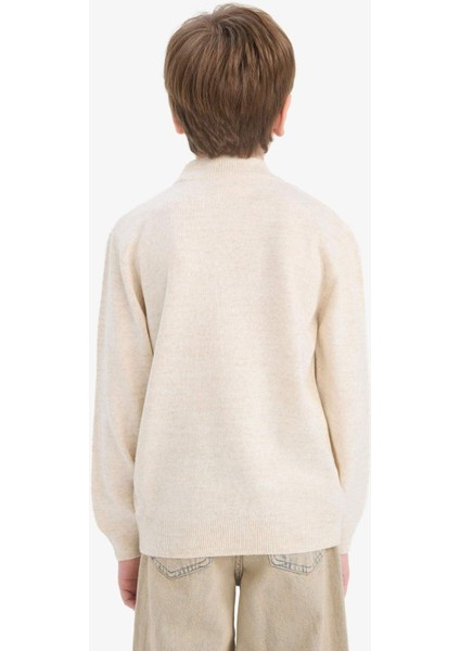 Erkek Çocuk Dik Yaka Triko Kazak