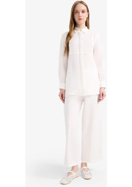 Regular Fit Uzun Kollu Tesettür Gömlek Tunik